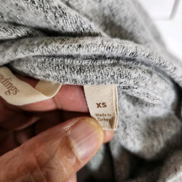 Soft Surroundings Heather Gray Knit Fuzzy‎ Long Sleeve Sweater Womens XS - Picture 8 of 10